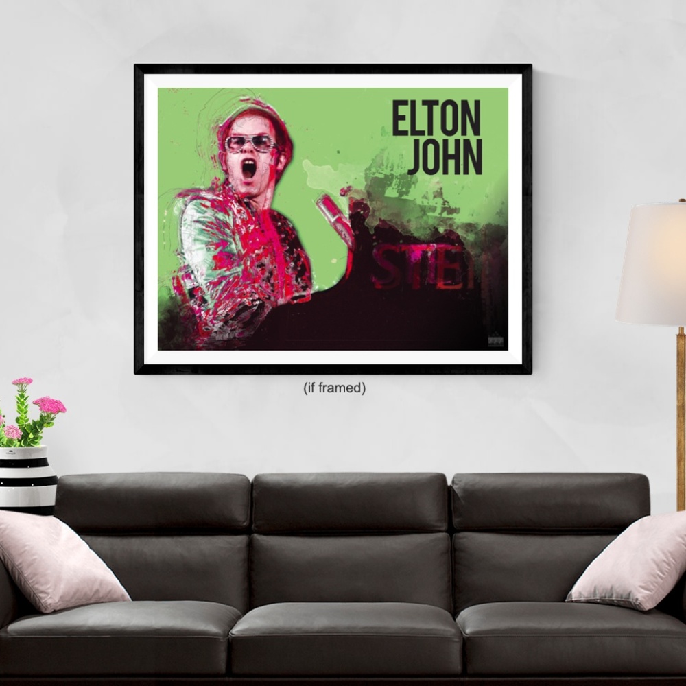 Elton John Poster Music Wall Art Print (24x18)